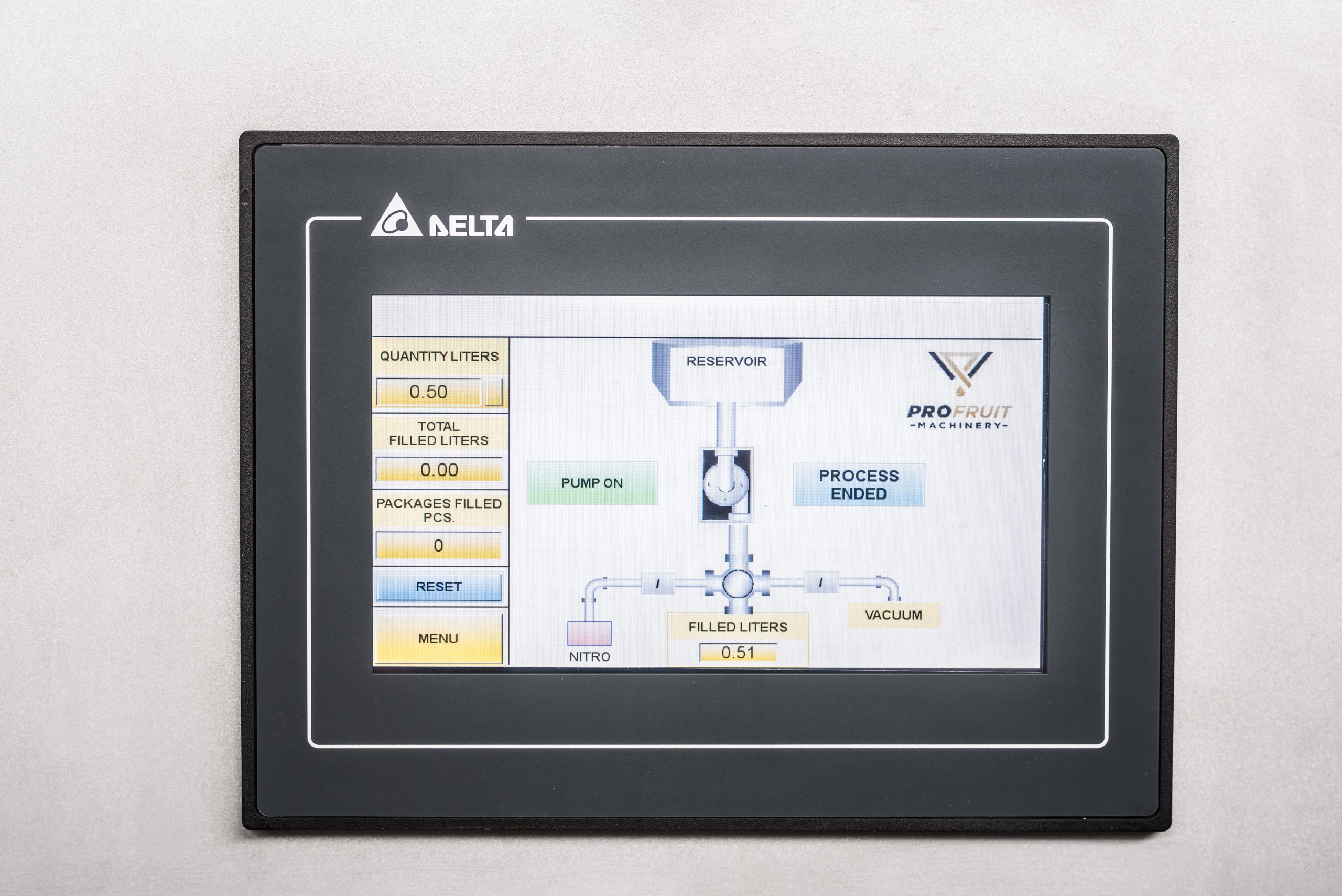 Halbautomatischer Bag in Box Abfüller Touchscreen