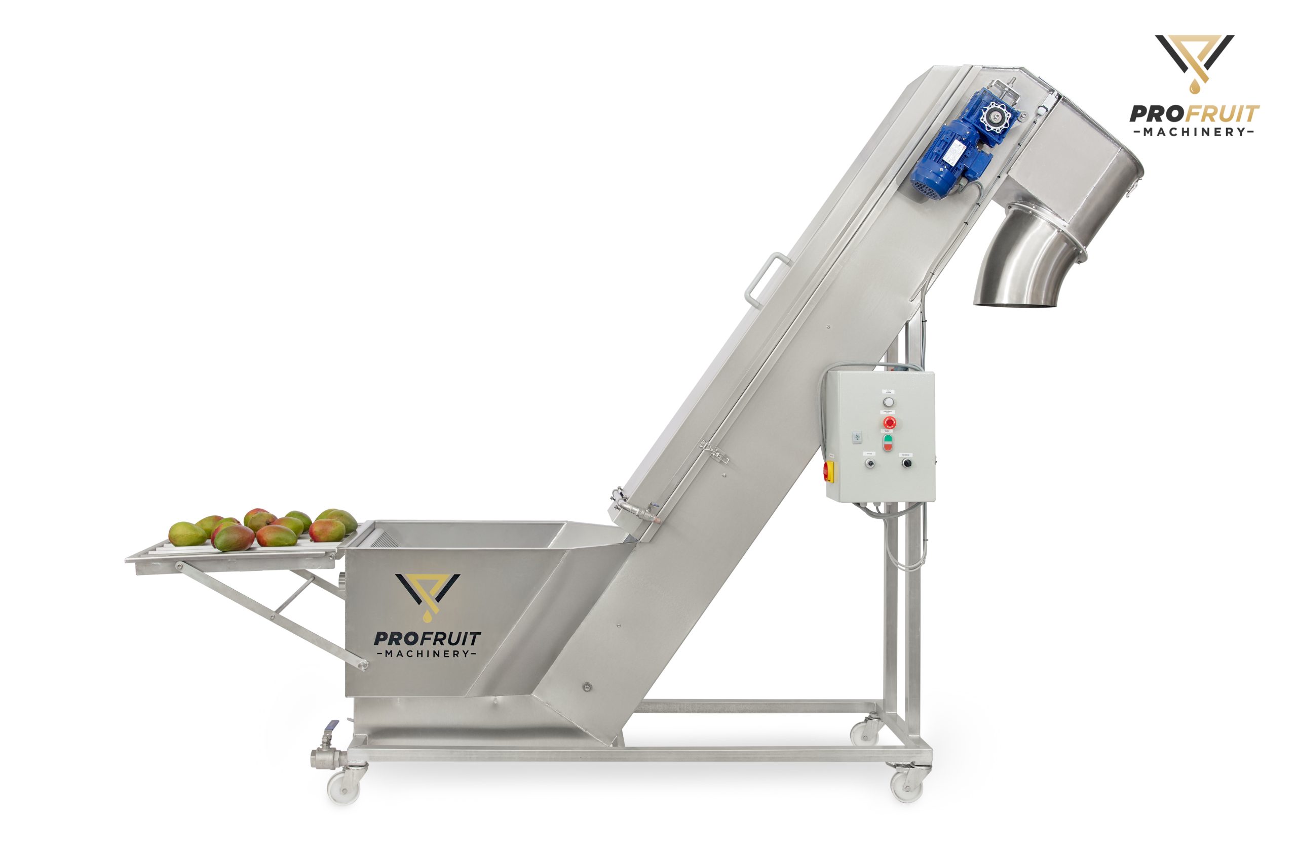 Obstwaschelevator zum Waschen und Transportieren verschiedener Früchte