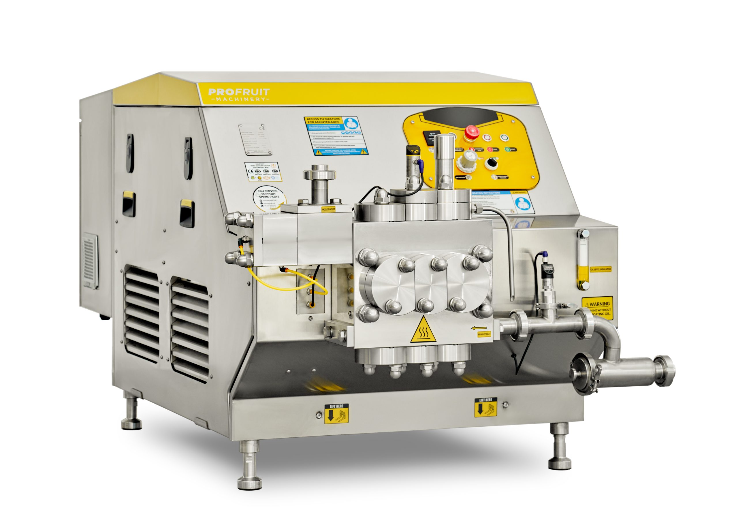 Hochdruck-Homogenisator – Vorderansicht | ProFruit Machinery