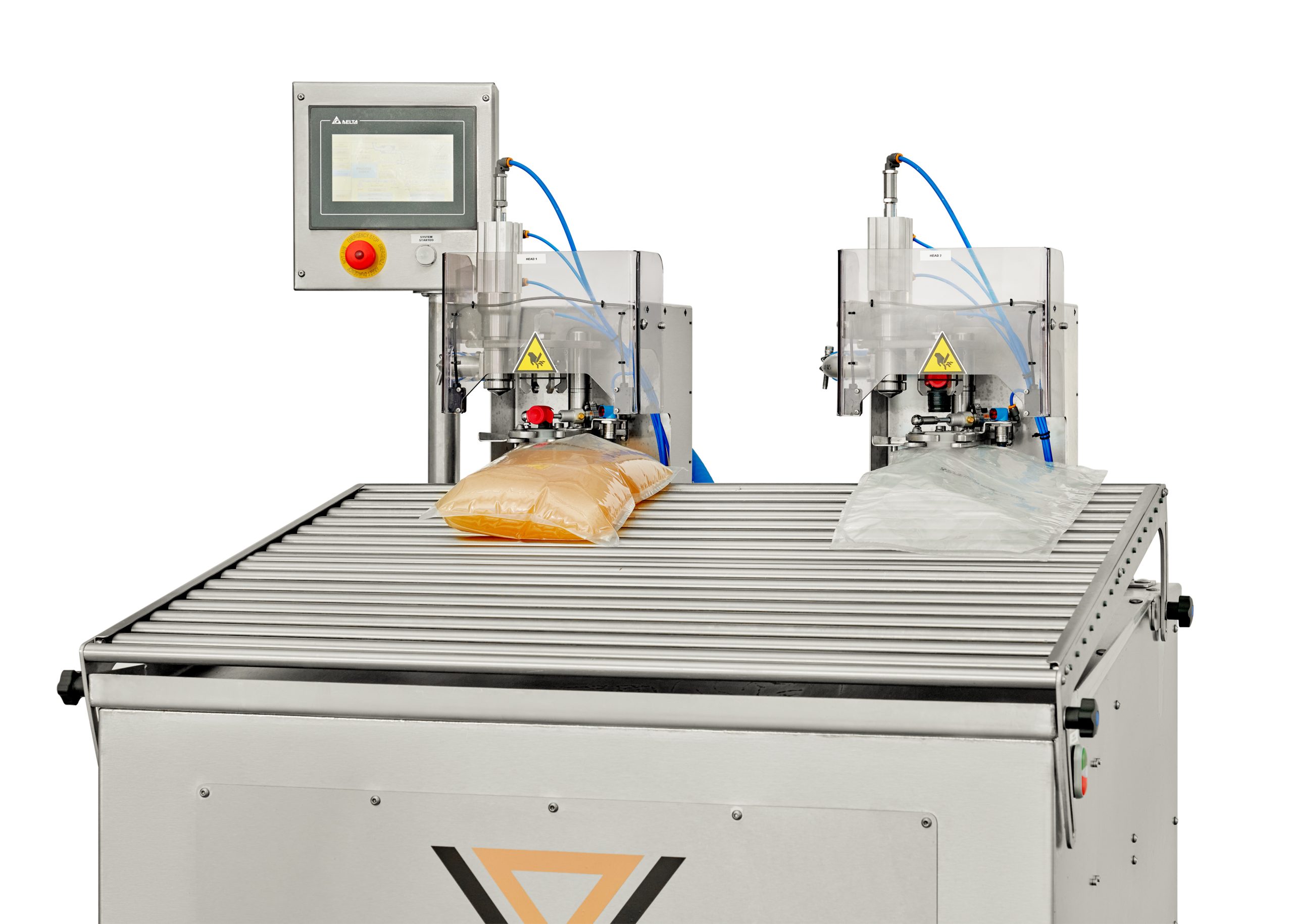 2-Kopf-Bag-in-Box-Abfüller Double Flow mit Saftbeutel