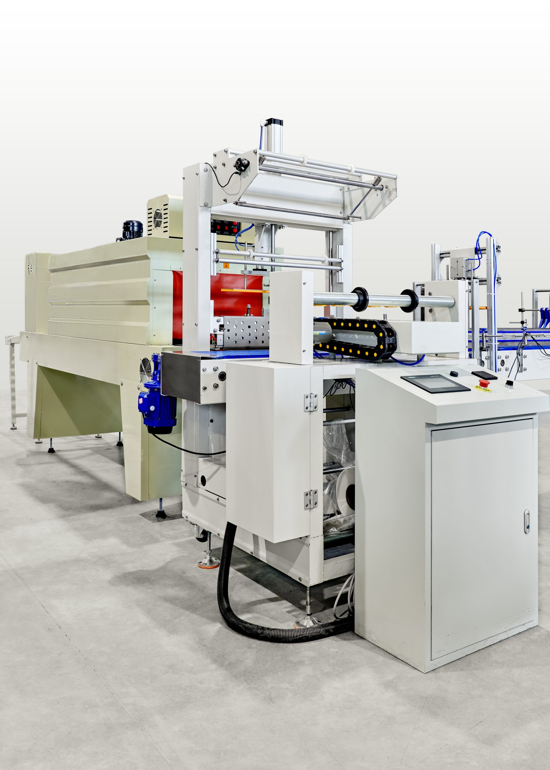 Schrumpffolienverpackungsmaschine – Seitenansicht