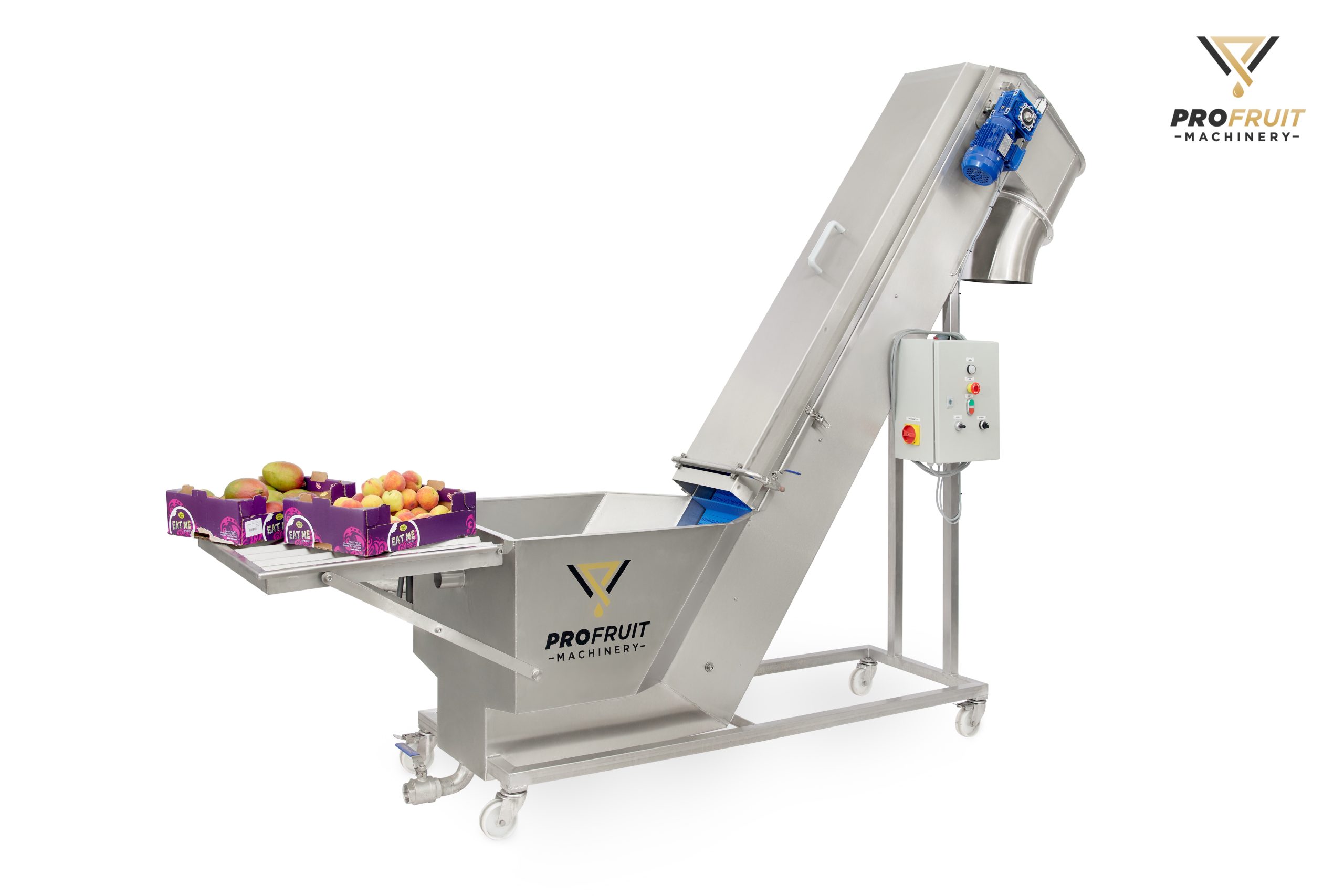 Obstwaschelevator zum Waschen und Transportieren verschiedener Früchte