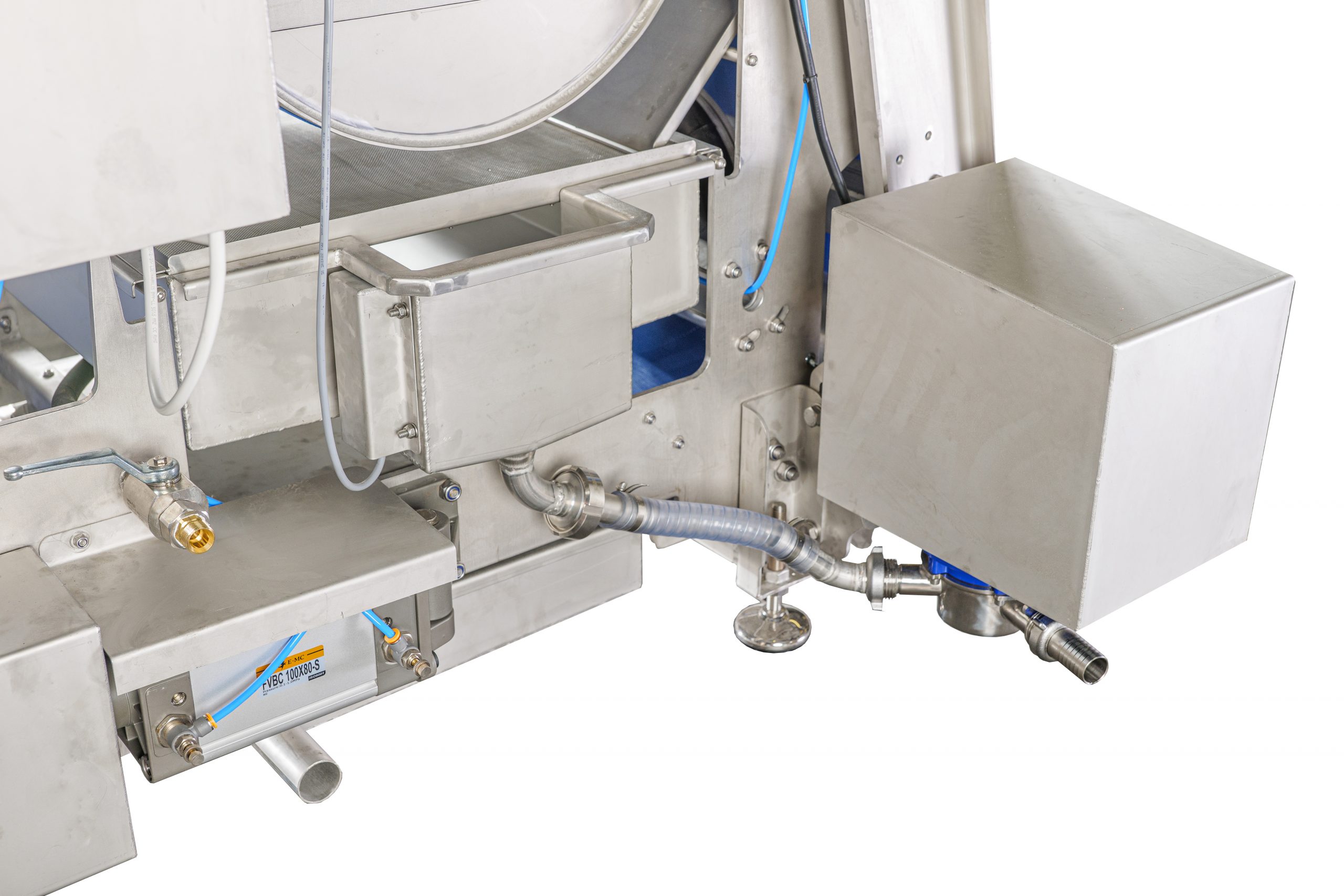 Integrierter Saftsammeltank und Pumpe der Bandpresse 400