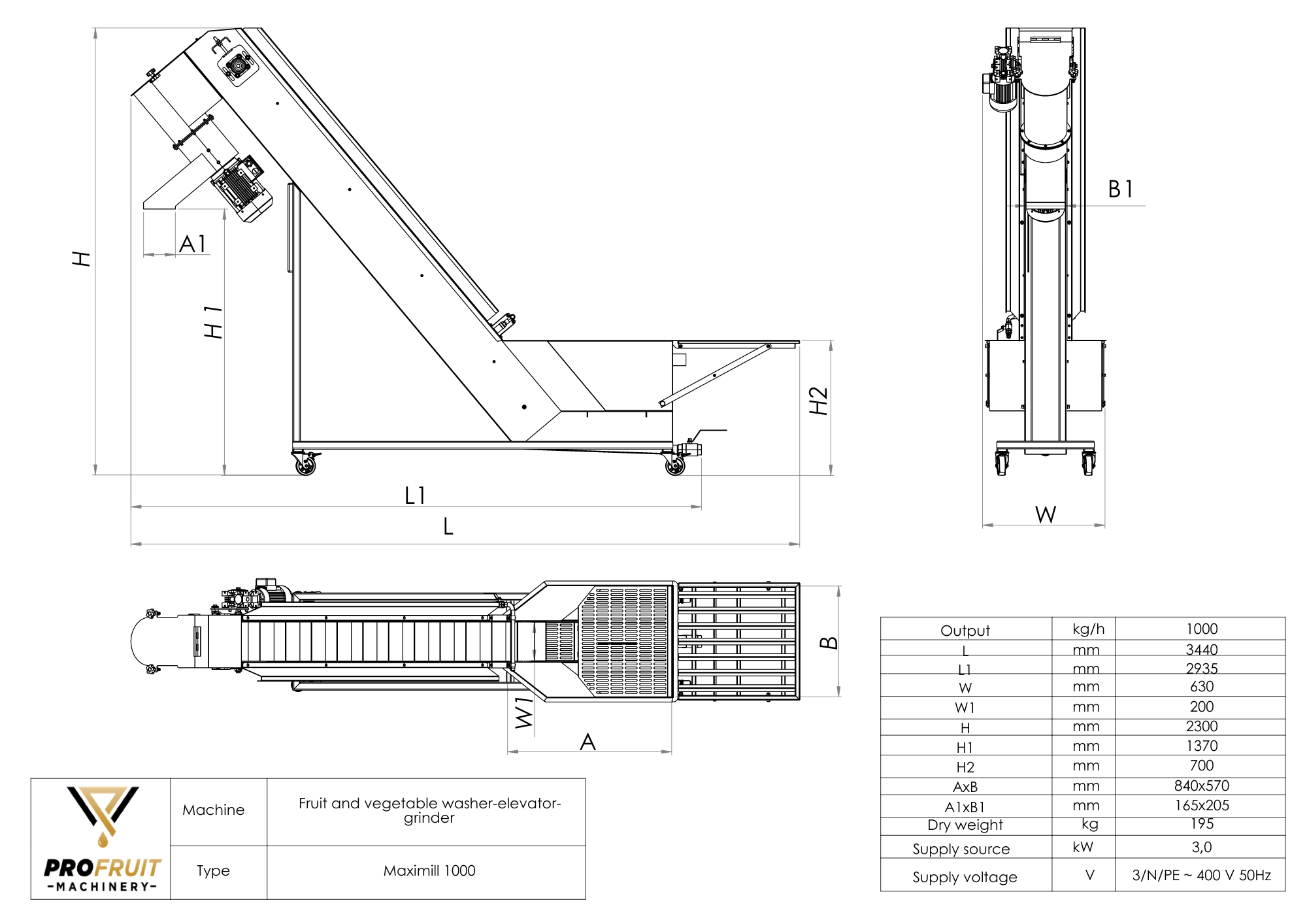 Wasch-/Mahlanlage für Obst- und Gemüse mit Aufzug MAXIMILL 1000 - Image 9